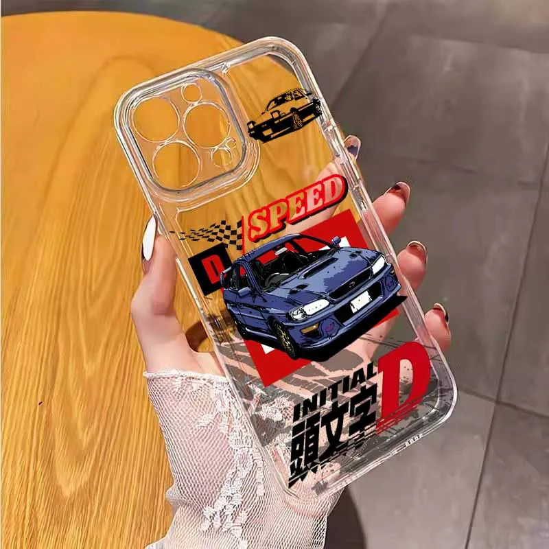 Initial D Car Race Phone Case For Apple iPhone 17 Air 16E 15 14 13 12 11 mini Pro Max Plus Transparent Space Cover Silicone Soft view 6