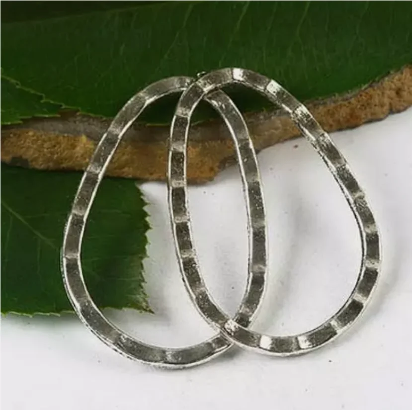 8pcs 40x26mm egg shaped frame charms Pendant H2477