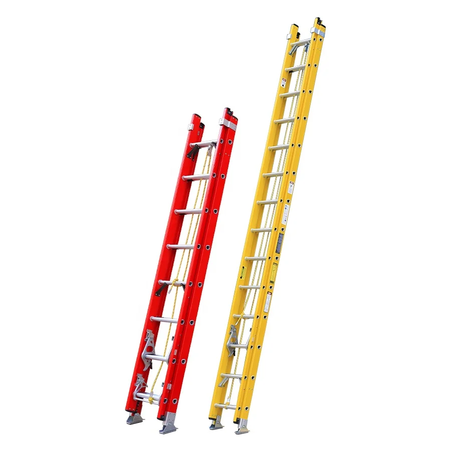 Factory Wholesale Professional Easy Folding Telescopic Ladder 6m Double Step FRP extensive retractable Ladder