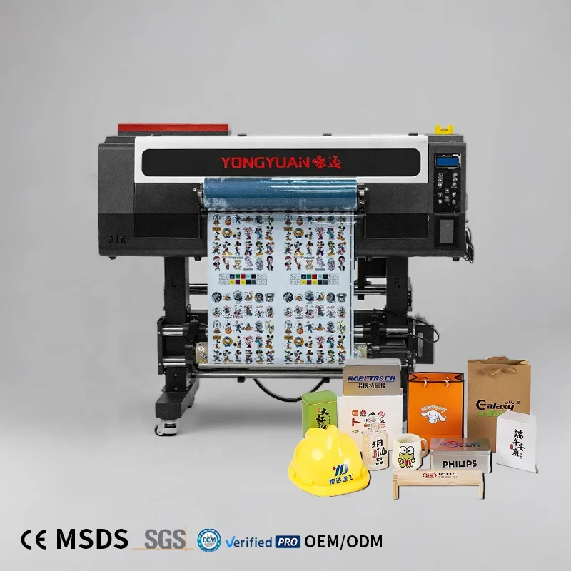 UV DTF Printer 60CM Automatic with 4 Print Heads Platform DTF Printer Machine for Glass, Wood, Leather, Plastic Water Cup