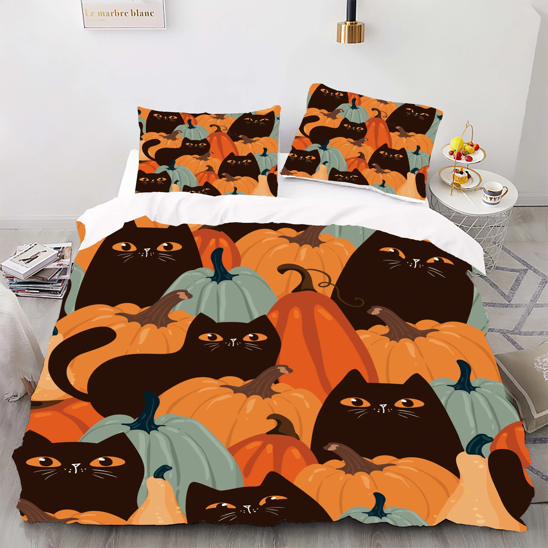 

Halloween - Style Digital Printed Duvet Kit - Polyester - Bedroom Decor -1 Bed cover +2 Pillowcases (no pillow core)