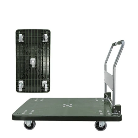 China Manufacture Load Industrial Stainless Steel Flatbed Cart Heavy Duty Platform Cargo Trolley Carretillas