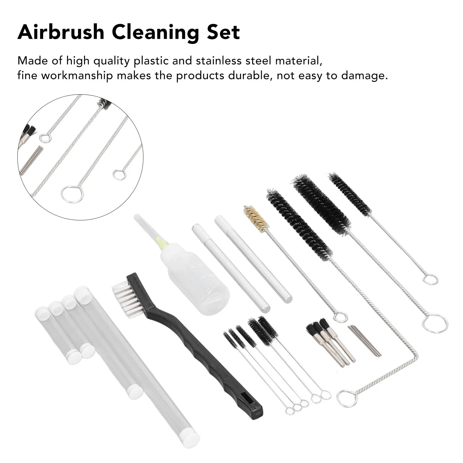 Airbrush Cleaning Tool Effective Clean  Exquisite Workmanship Practical Spray Cleaning Kit Functional for Gravity Sprayer