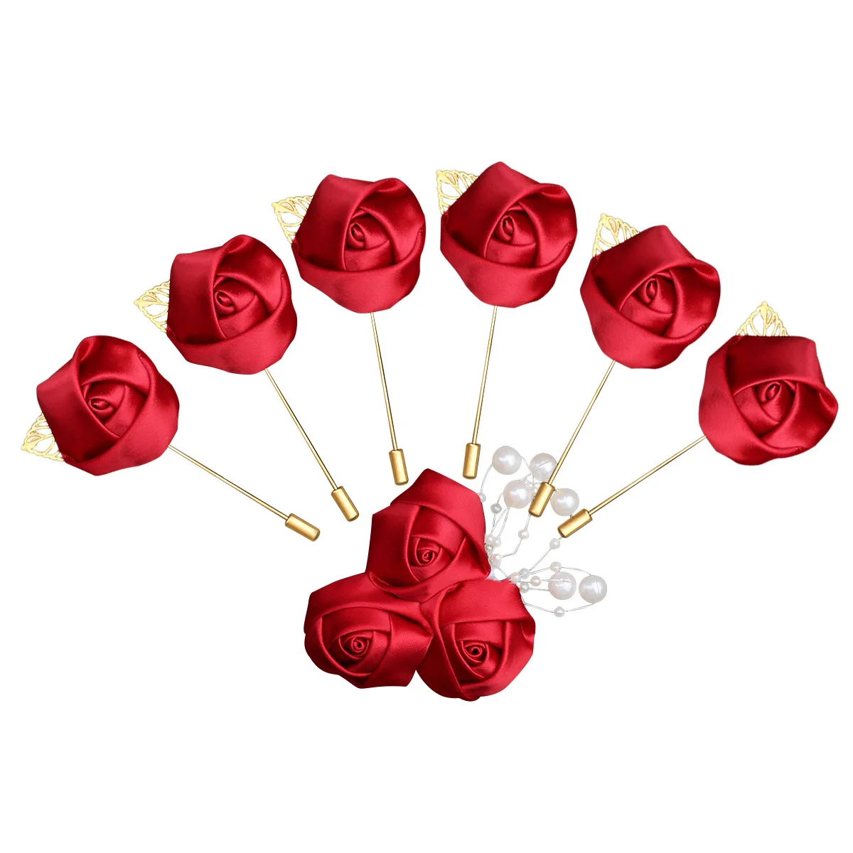 Fashionable and Generous Handmade Corsages Exquisite and Small Men's and Women's Brooches for Wedding Photo Props