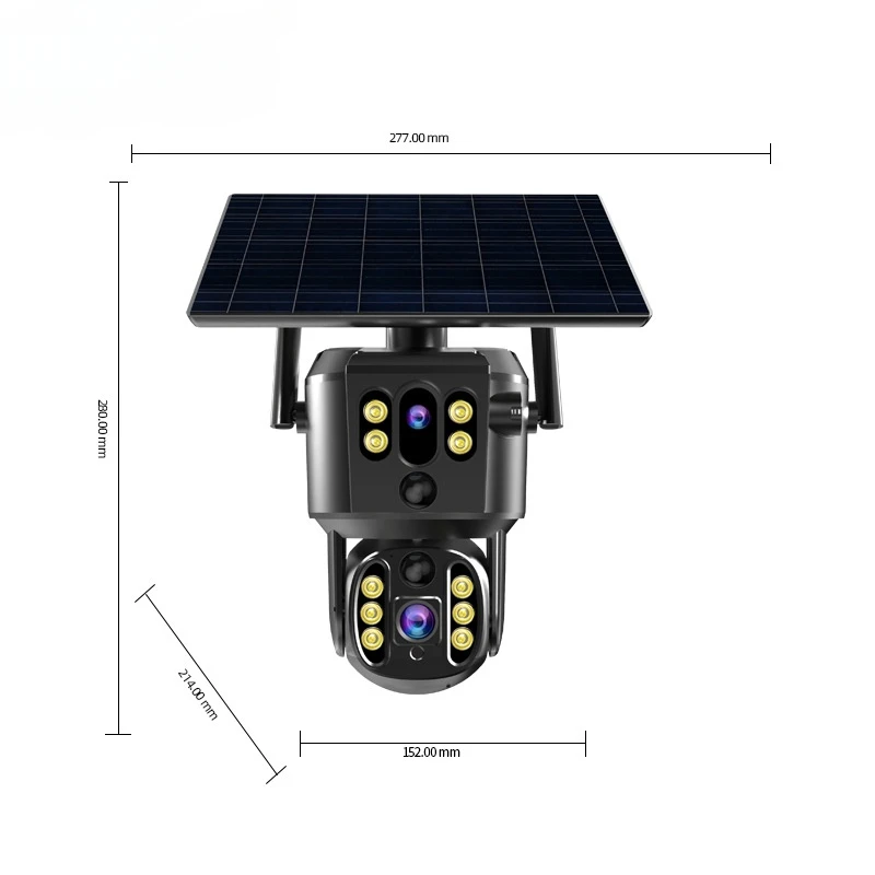 Double Head De Seguridad Exterior Solar Camera Integrated Solar Street Lights with Cctv Camera Solar Cctv Camera 4g Sim