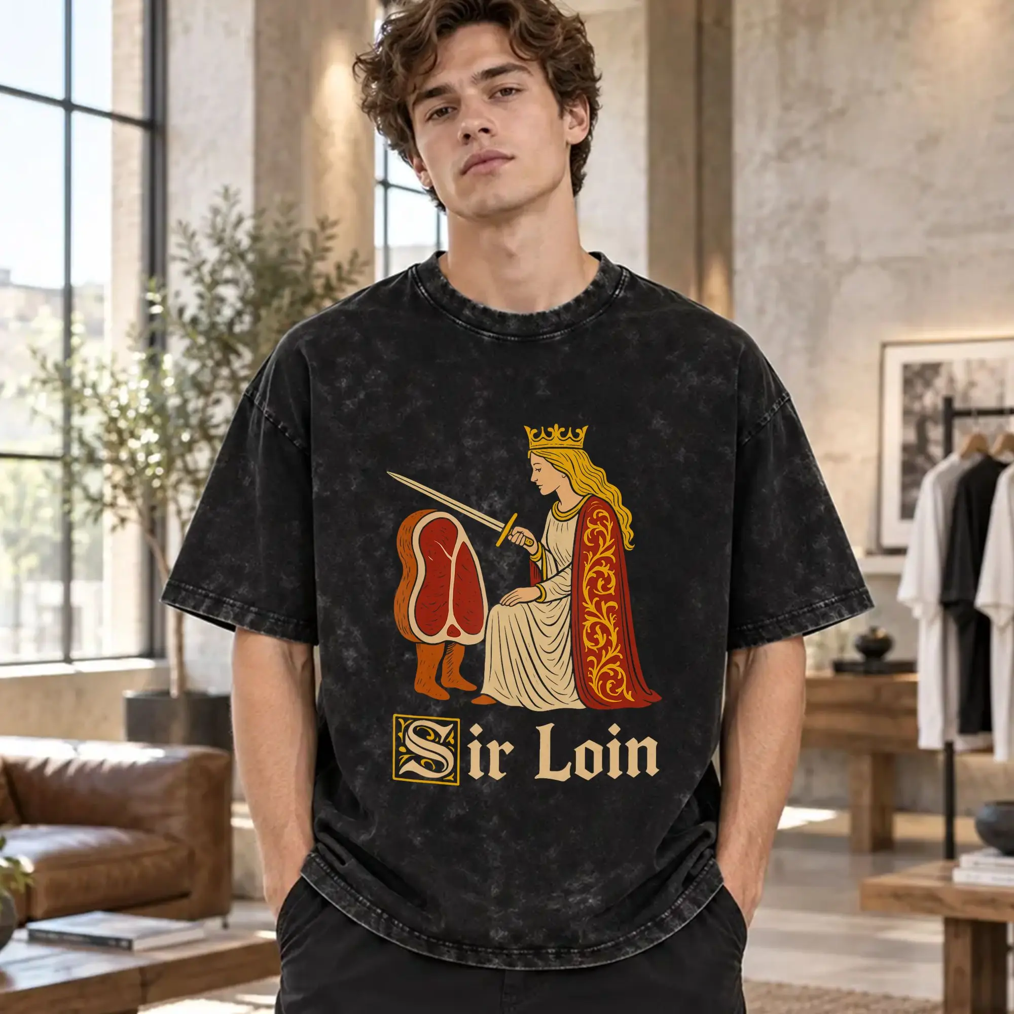 Sir Rhosis Funny Gen Z   Washed T Shirt Couple  Y2K Classic Cotton T Shirts Summer Round Neck Novelty Tees Loose