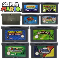 Gba spiele mario serie 32 bit kassette videospiel konsole speicher karte voraus party kart pinball land für gba gbasp ndsl