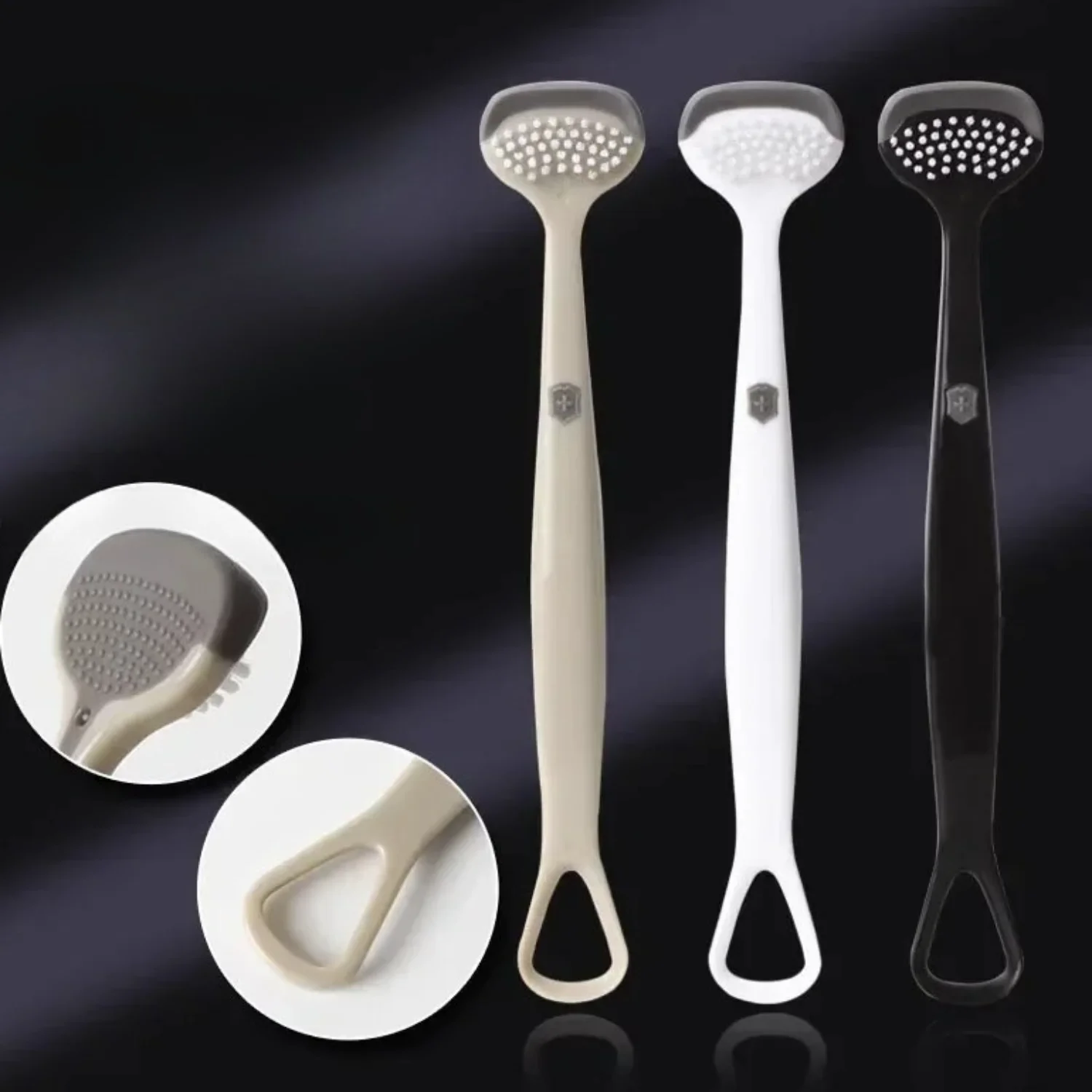 

Reusable Silicone Tool Double Sided Tongue Cleaner Scraper for Bad Breath Removal Oral Hygiene Tongue Scraper