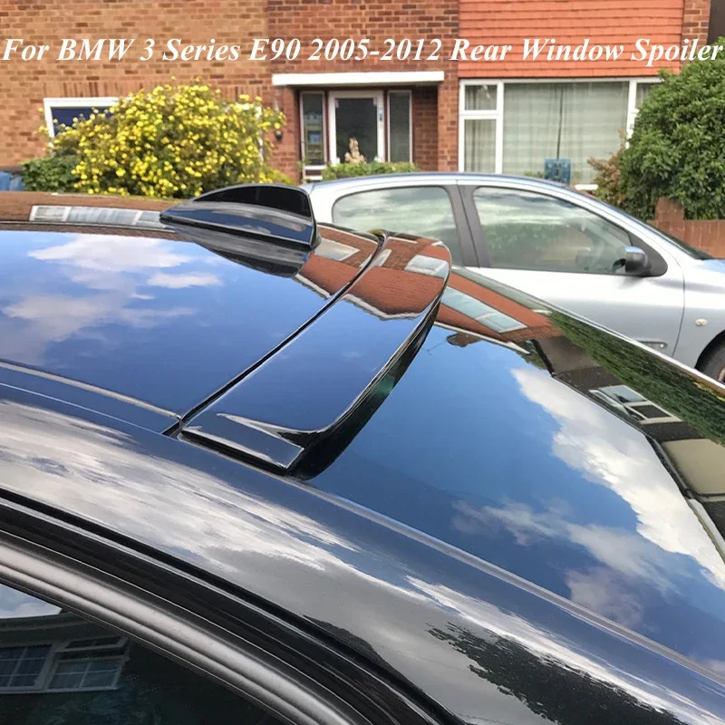 Bouchon de becquet de toit arrière noir brillant, pour BMW série 3 E90 M3 318i 320i 320d 325i 330i 330d, réglage de lèvre de toit de fenêtre arrière