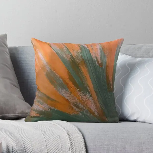 

Green And Orange Firework Printing Throw Pillow Cover Decor Anime Home Throw Car Waist Office Sofa Pillows not include One Side