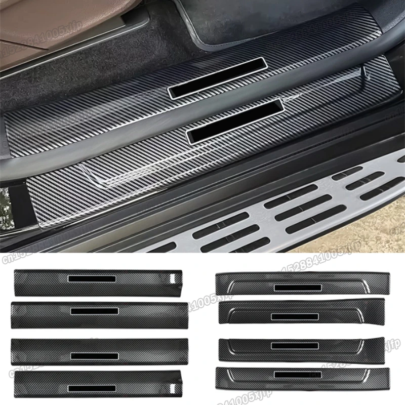 

carbon fiber stainless steel car door threshold sill panel for mercedes benz gle gls w167 x167 2019 2020 2021 2022 450 400 320