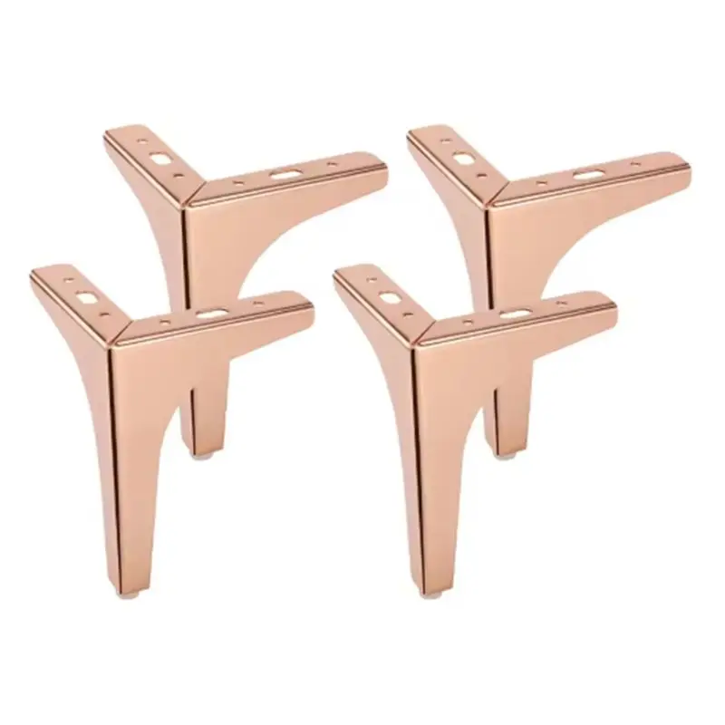 AF90-4Pcs Modern Furniture Legs Metal Gold Black Sofa Feet For Table Bed Chair Desk Support Furniture Hardware