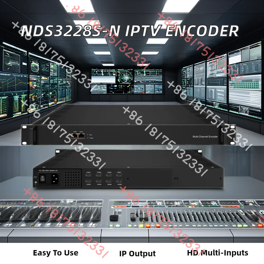 NDS3228S-N Network Encoder for TV IP TV Supports 8/16/24 HD-MI Inputs Multiple IP UDP Modulation Ecoder