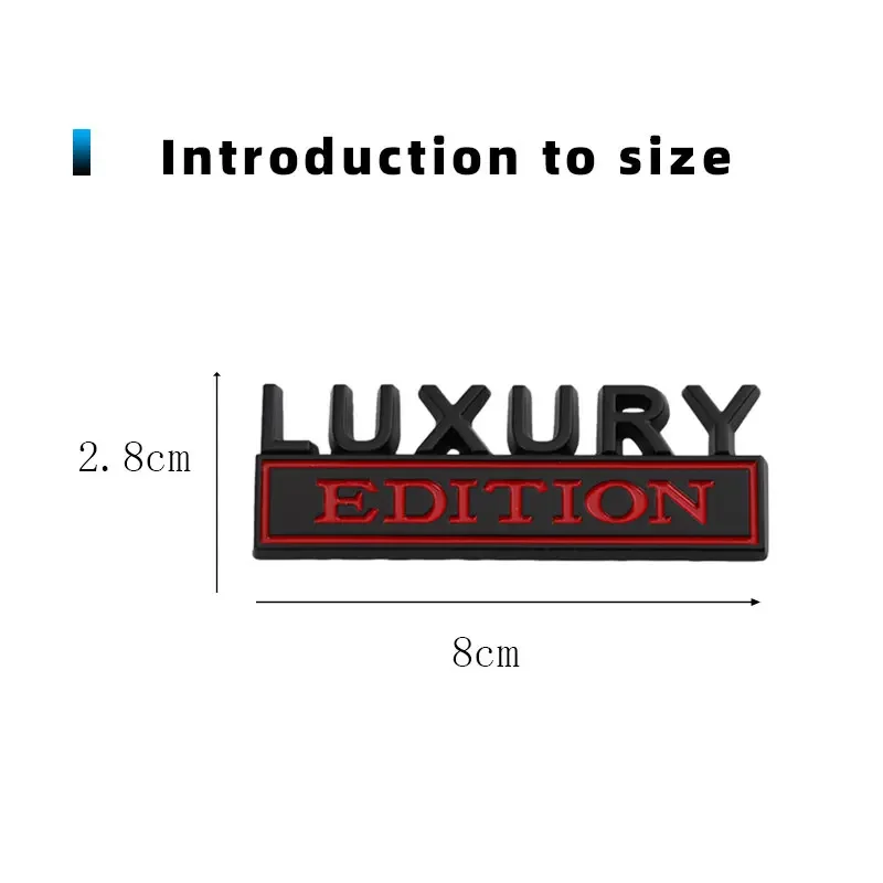 For Luxury Edition Land Rover Peugeot MG Suzuki Fiat Car Sticker Trunk Body Badge Decal Decoration Auto Front Hood Grille Emblem