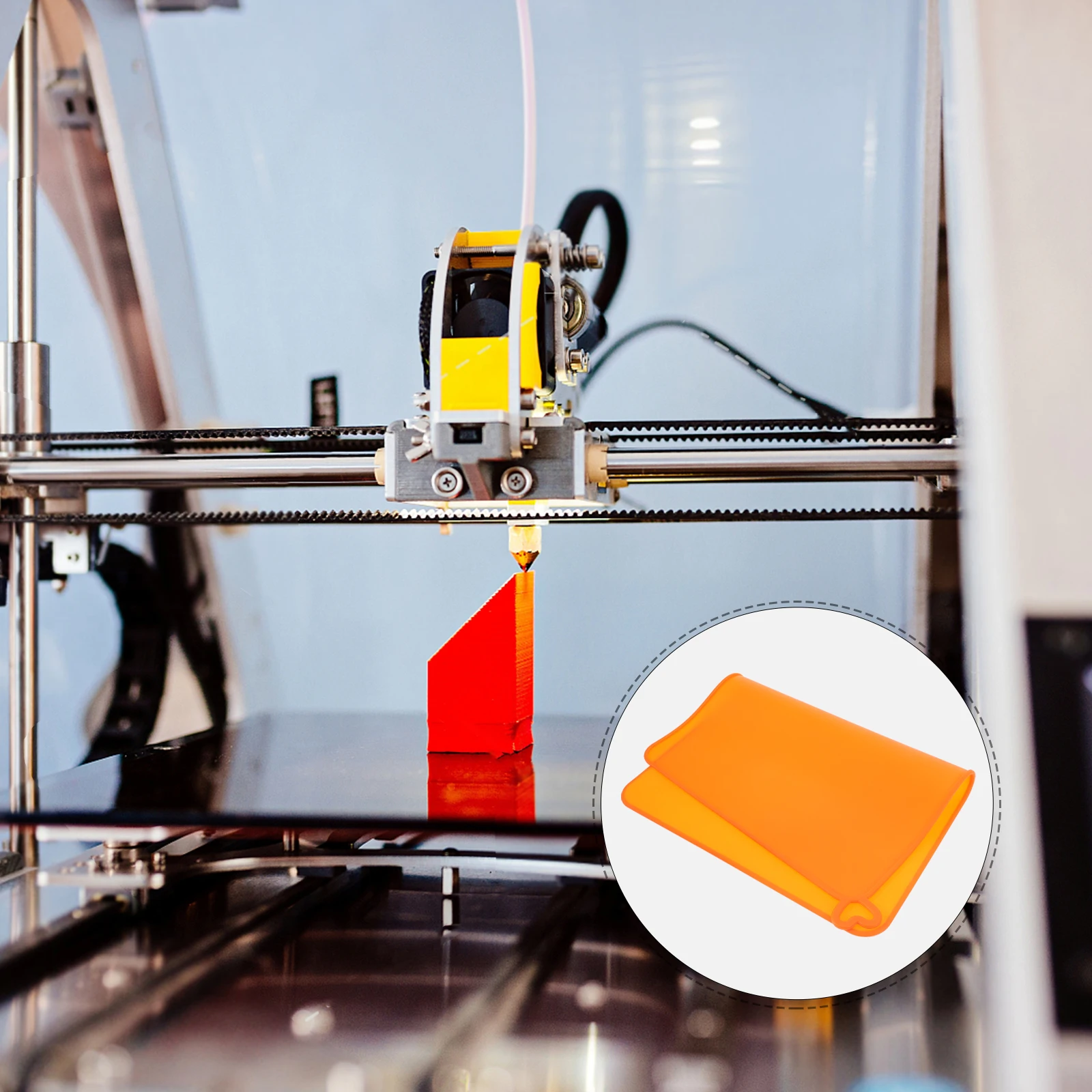 

2 шт. силиконовый светочувствительный нескользящий коврик, анти-S коврик для принтера, стабильный компактный аксессуар для 3D-печати, коврик для 3D