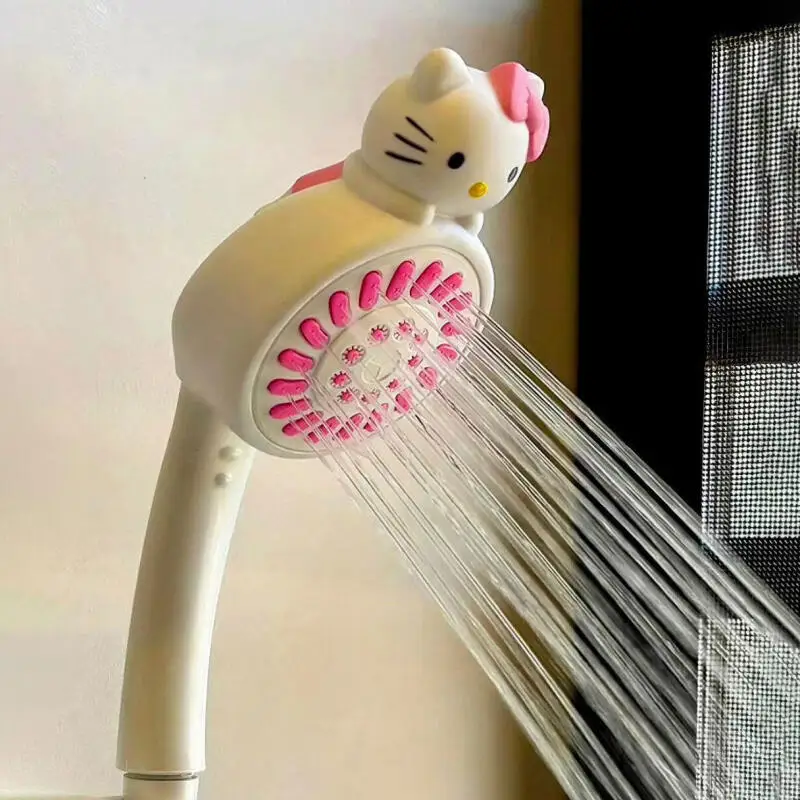 

Sanrios Hello Kittys Shower Shower Cute Cartoon New Style Faucet Interface Kawaii Hot Fashion Creative Supercharged Bathroom Ins