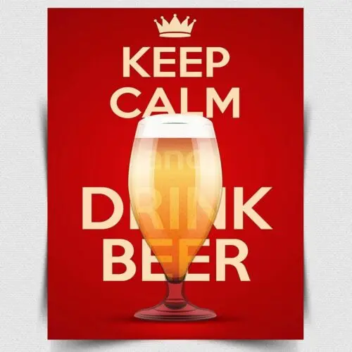 Надпись «KEEP CALM AND DRINK», металлический знак, настенный плакат, картина, Художественная печать