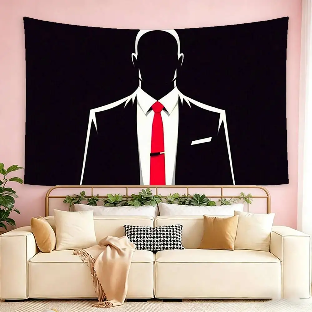 For Agent 47 Hitman  Flags Suitable For Party Club Outdoor Interior Wall Decoration Banner Fans Gift