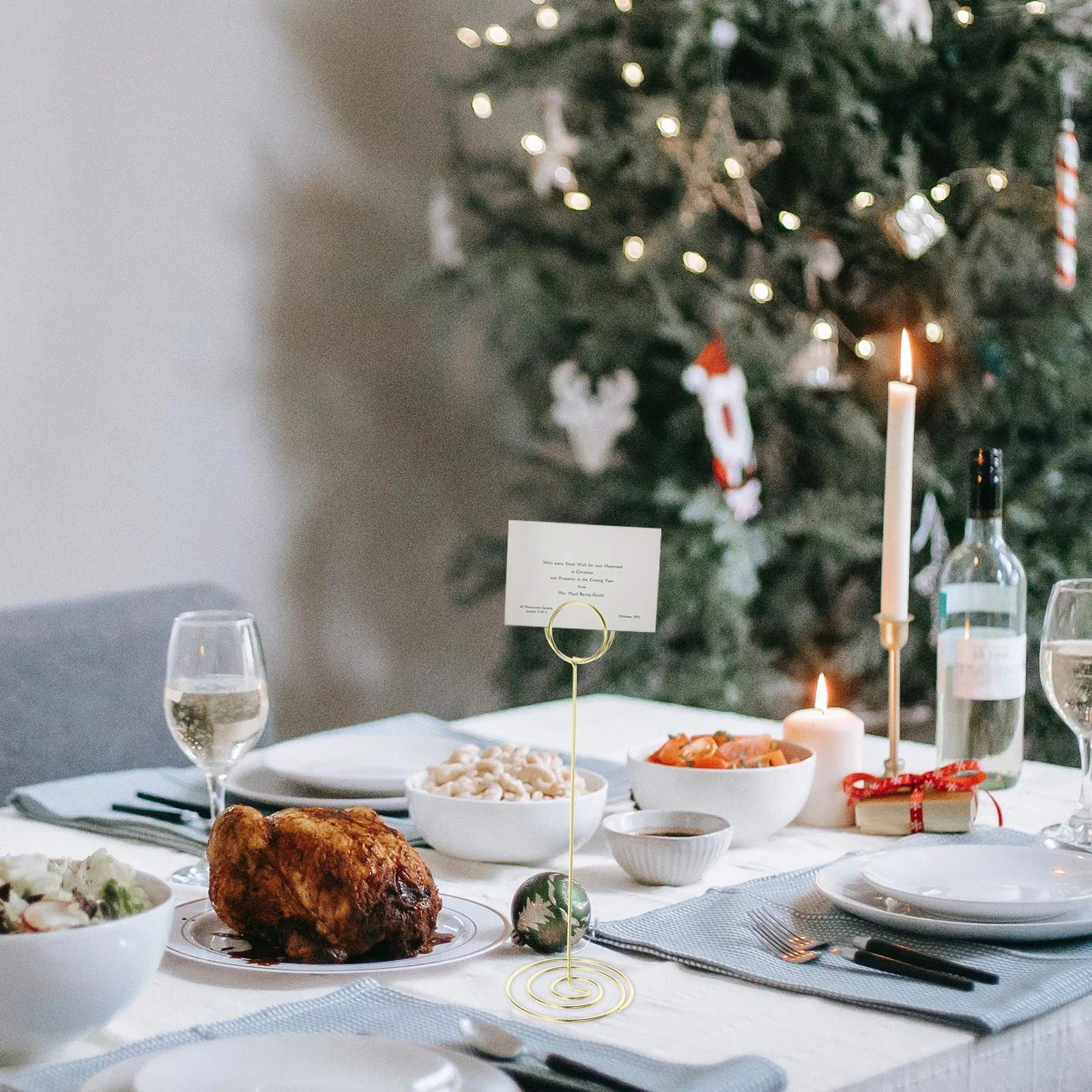 

12Pcs Sturdy Mini Memo Holders Photo Card Clips Table Number Holder Place Card Holder Wedding Party Decoration