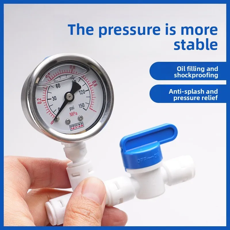 Household Kitchen Water Purifier Water Pressure Test Detection Tap Water 4 Minutes 2 Minutes Pressure Gauge