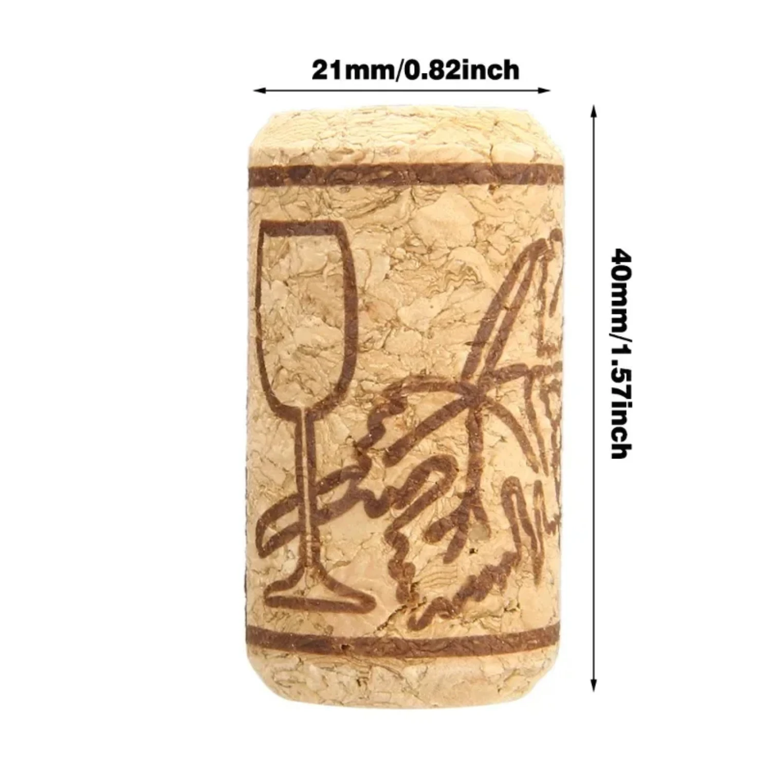 Premium High-Quality Durable Wine Bottle Cork Bungs - Pack of 100 Superior Size 0.8''x1.6'' Stoppers - Essential Addition to You