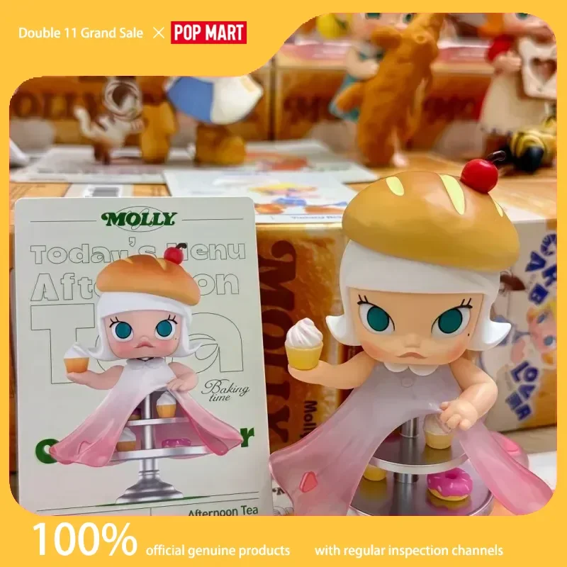 

Genuine Pop Mart Molly Bread Head Series Figure Blind Box Toy Decoration Trendy Gift Birthday Gifts For Girls Trendy Toys Figure