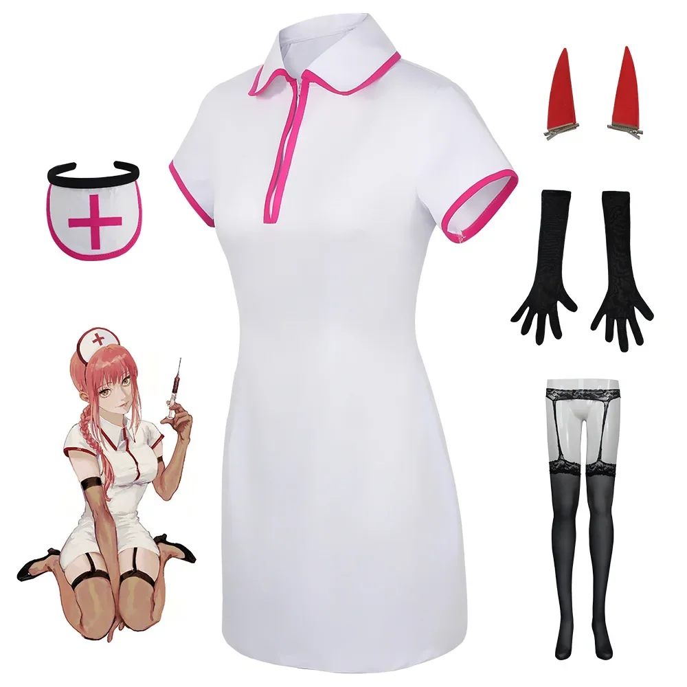 

Role-playing Uniform Chainsaw Man Cosplay Costume Full Set Of Uniform For Nurse Marchimawa Anime Women's Dress-up Role-play Cosp