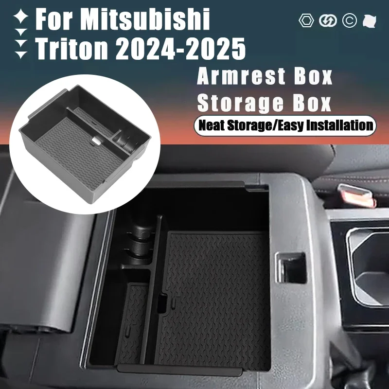 

For Mitsubishi Triton 2024-2025 Armrest Box Storage Box Modification Stowing Tidying Box Car Internal Accessories
