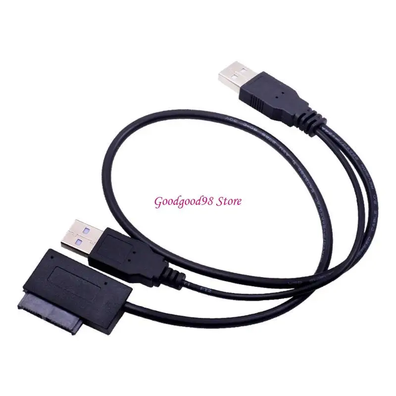 USB 2.0 to 7+6Pin 13Pin Adapter Converter Cable for Laptop CD-ROM DVD-ROM W8EC