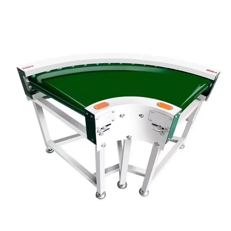 90 degree 180 degree turning machine U-belt conveyor Food assembly line Circular transmission Loading sorting Express