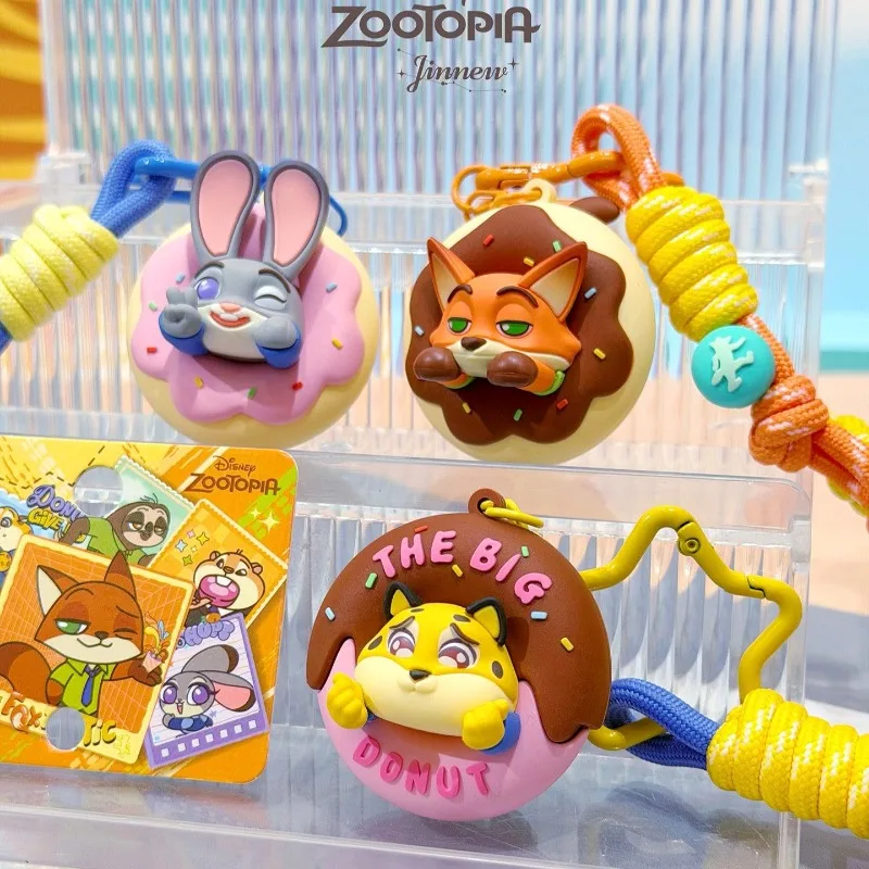 

Аниме Дисней натуральные пончики Джуди Ник кукла брелок мультфильм творчество пара сумка подвески небольшой подарок мультфильм Kawaii 2025 новый милый