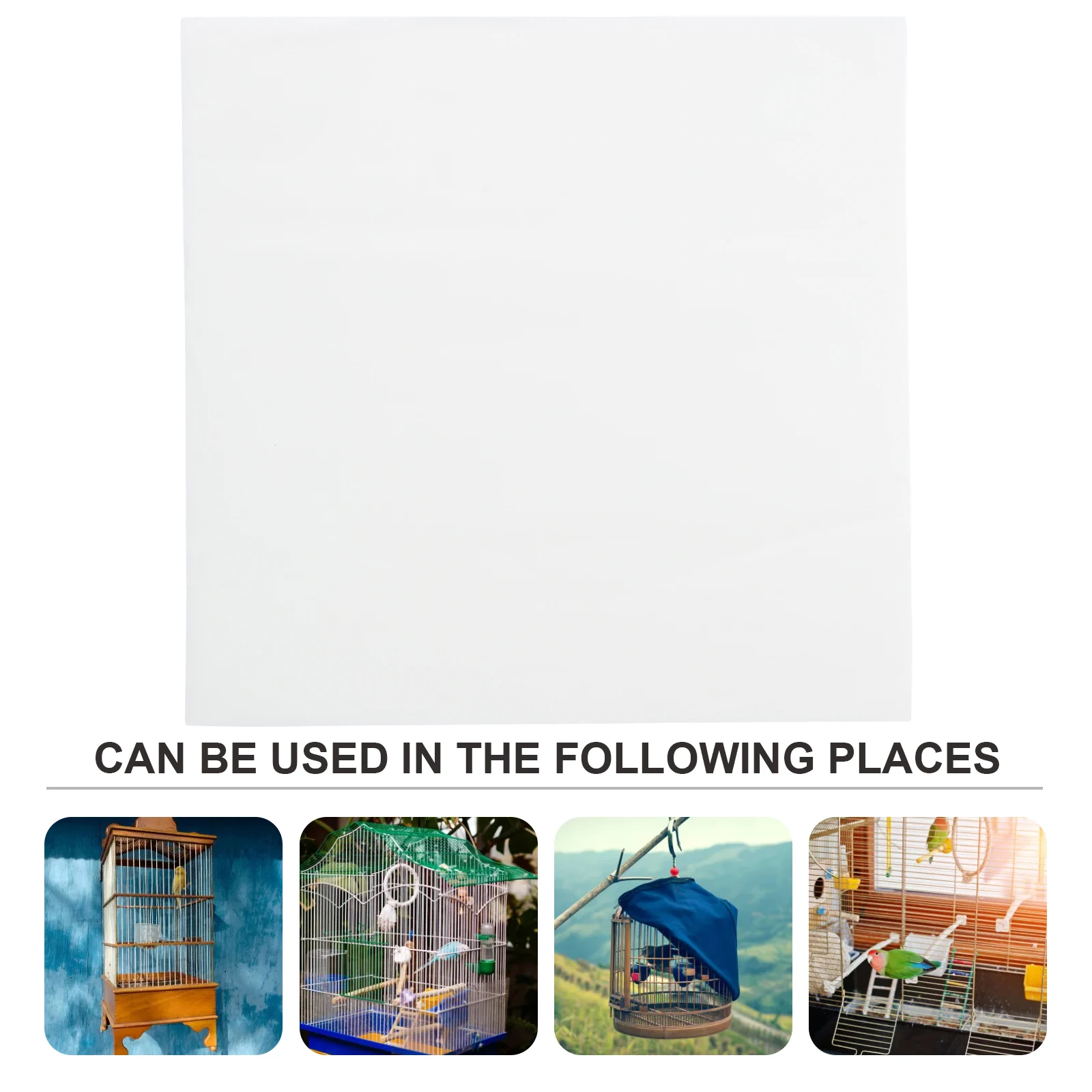 

100 PCS Bird Cage Paper Liners Pet Absorbent Urine Pad Cushion Disposable Mat Supplies