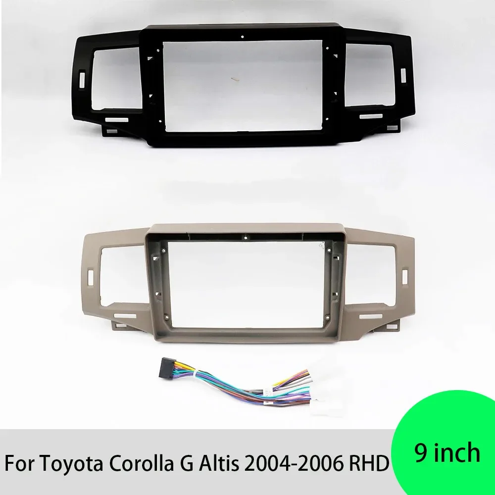 

Для Toyota Corolla G Altis RHD 2004-2006 9-дюймовый автомобильный каркас, лицевой адаптер, Android-радио, комплект панели для приборной панели