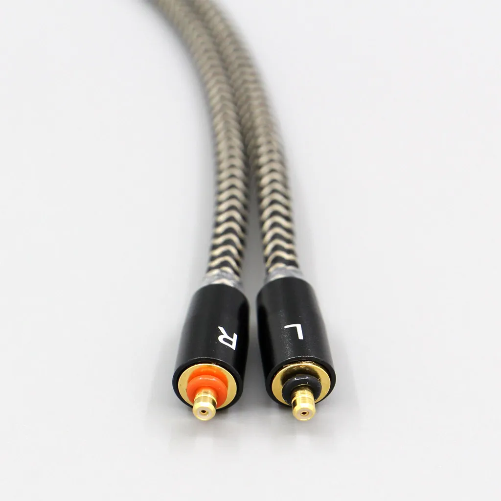 2 núcleo 2.8mm litz ofc fone de ouvido escudo trançado cabo manga para ue ao vivo ue6pro iluminação superbax ipx ln008058