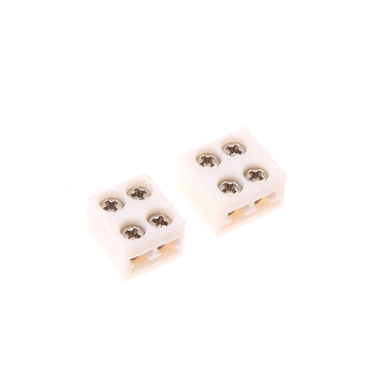 Conector para tira de LED, hebillas para tira de LED de 2 pines, Terminal de conector de alta densidad IP20 COB, conector de fijación de tornillo para tira de LED de 8/10mm, 1 ud.