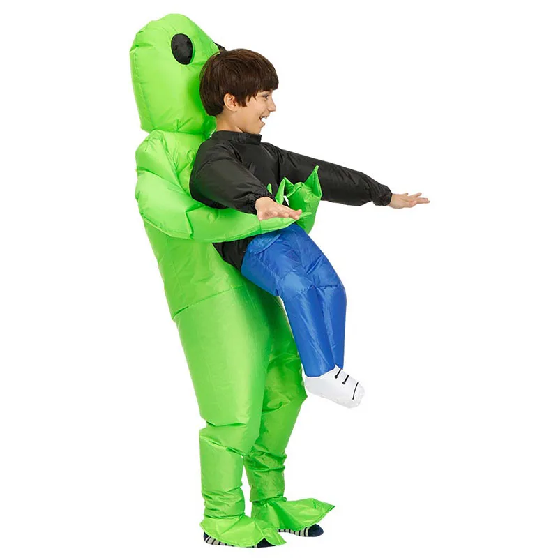 Halloween adult and child cosplay costumes, alien hugging inflatable clothing, scary and funny, wearable and easy to move