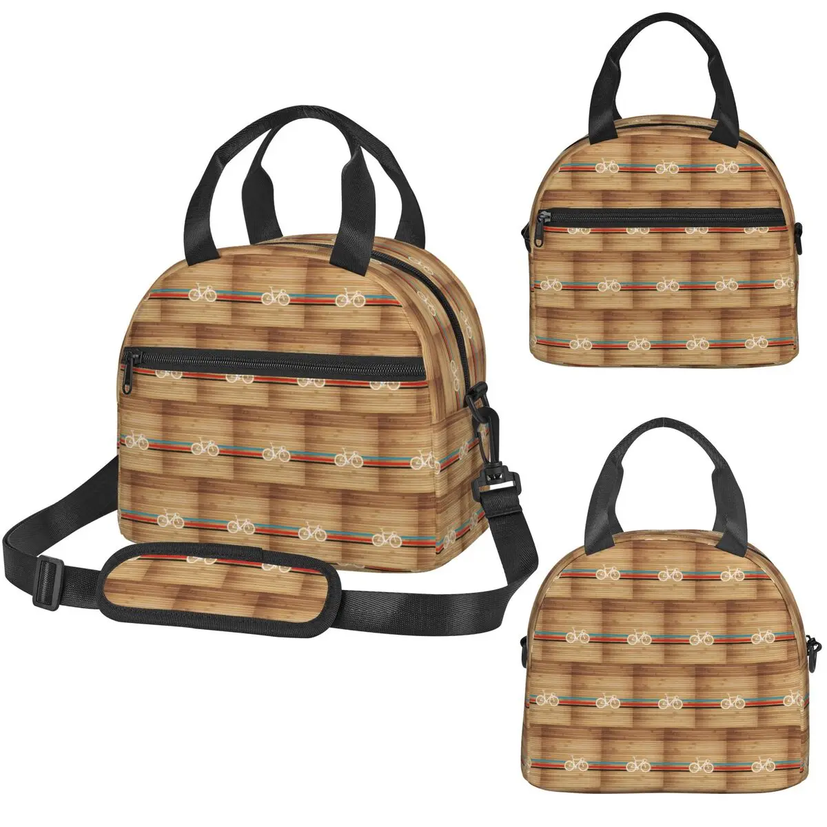 

Термосумка для обедов Bike Stripes Velodrome для детей, школьный термоконтейнер, портативная сумка-холодильник для еды