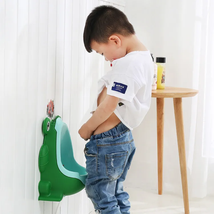 1pc Animal Cartoon Design Baby Boy Frog Potty Toilet Urinal Pee Trainer Wall-Mounted Toilet Pee Trainer For 0-6 Ages Children#DS