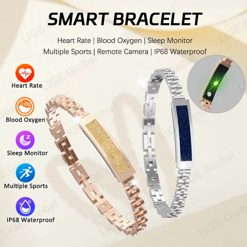 Smartwatch Stylish Watches For Women - Nova Pulseira Inteligente LIGE: Joia Elegante