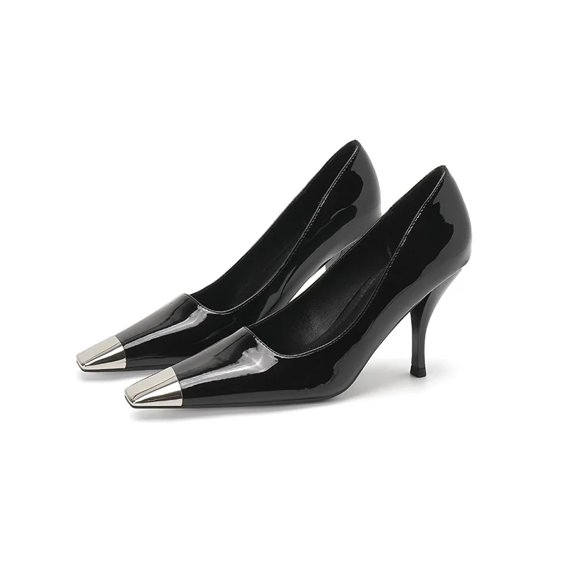 Women's Shoes Fashionable versatile black sexy thin-heeled women's pointed-toe 9cm high heels Pumps