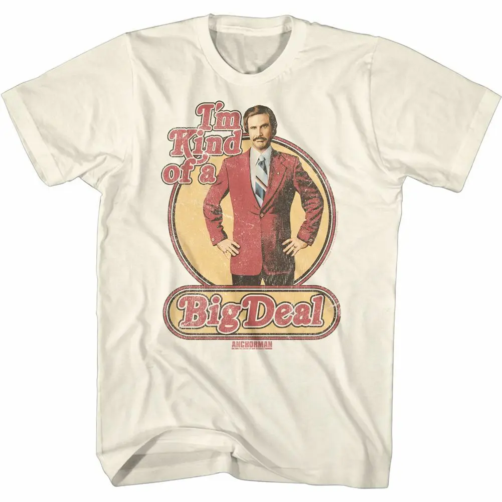 

Anchorman Retro Big Deal Natural Adult T Shirt