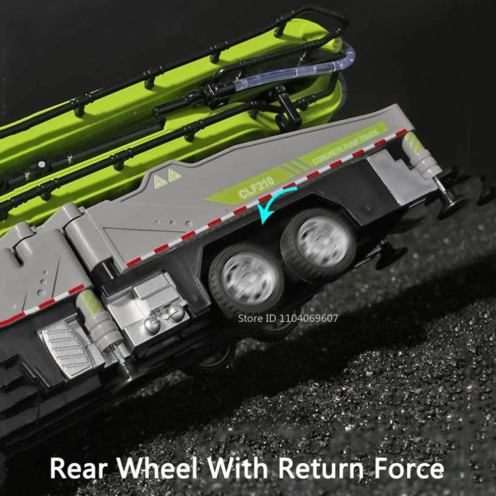 1:32 bomba de pulverización camión coche modelos de juguete Metal fundido a presión motores de bomberos puertas abiertas tirar hacia atrás sonido luz ingeniería vehículo niños Juguetes