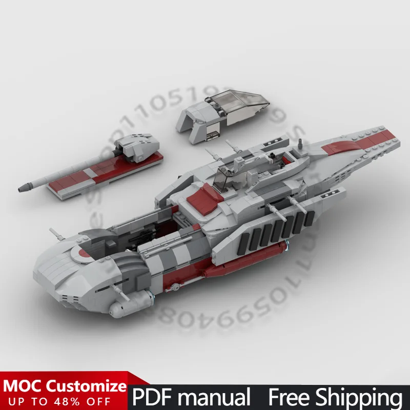 

Набор из 968 деталей: Минифигурки, галактический корабль-транспорт, MOC, модульный конструктор, развивающая игрушка для детей, подарок на праздники, сделай сам