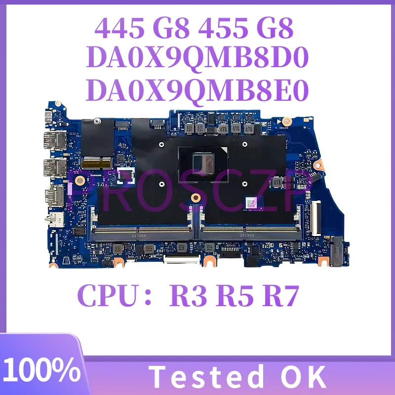 Carte mère pour ordinateur portable HP ProBook 445 G8 455 G8, avec processeur R3 R5 R7 DDR4 UMA M47402-601