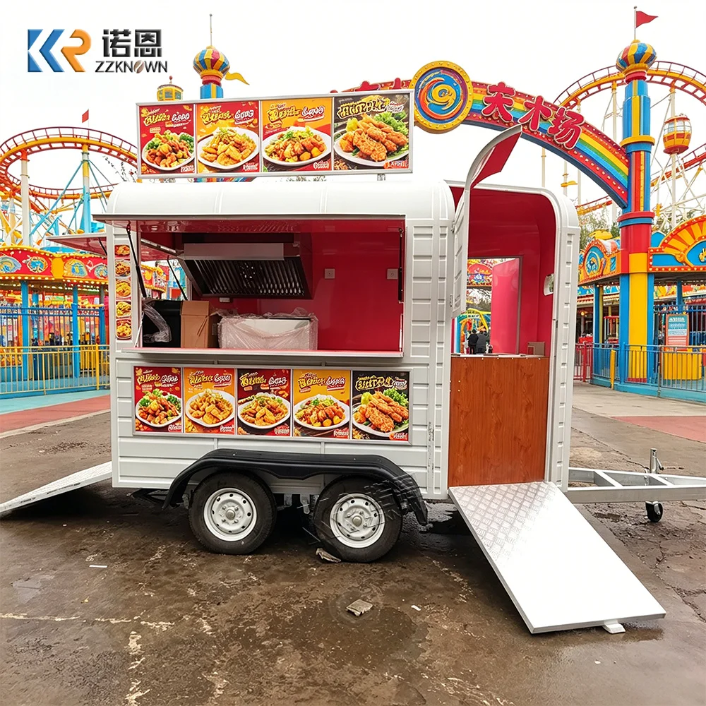 

Concession Food Truck Fully Equipped Mobile Coffee Churros Tacos Pizza Truck Street Catering Fast Food Trailer For Sale