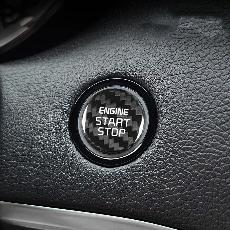 Suitable for Kia Stinger Interior Ignition Switch One-click Start Carbon Fiber Modification Trim Sticker