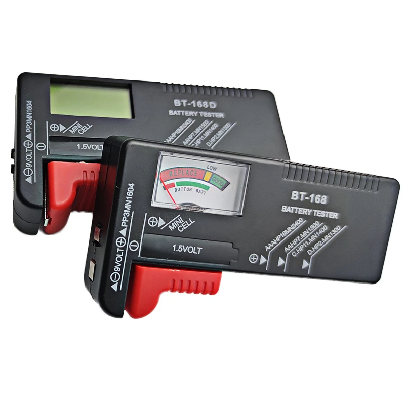 1 pz BT-168 BT-168D Tester batteria digitale Display LCD AA/AAA/C/D/9V/1.5V batteria a bottone rilevatore di controllo della capacità della batteria