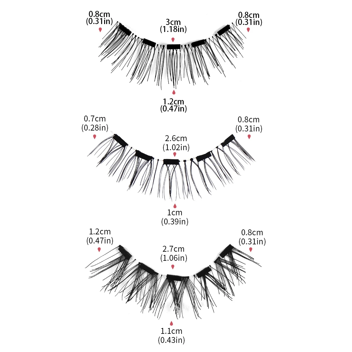 MAGEFY 3 Pairs Magnetic Eyelashes with Applicator Eyelash Brush Glue Free Reusable Magnetic Cat Eye Styles Natural Magnetic Lash