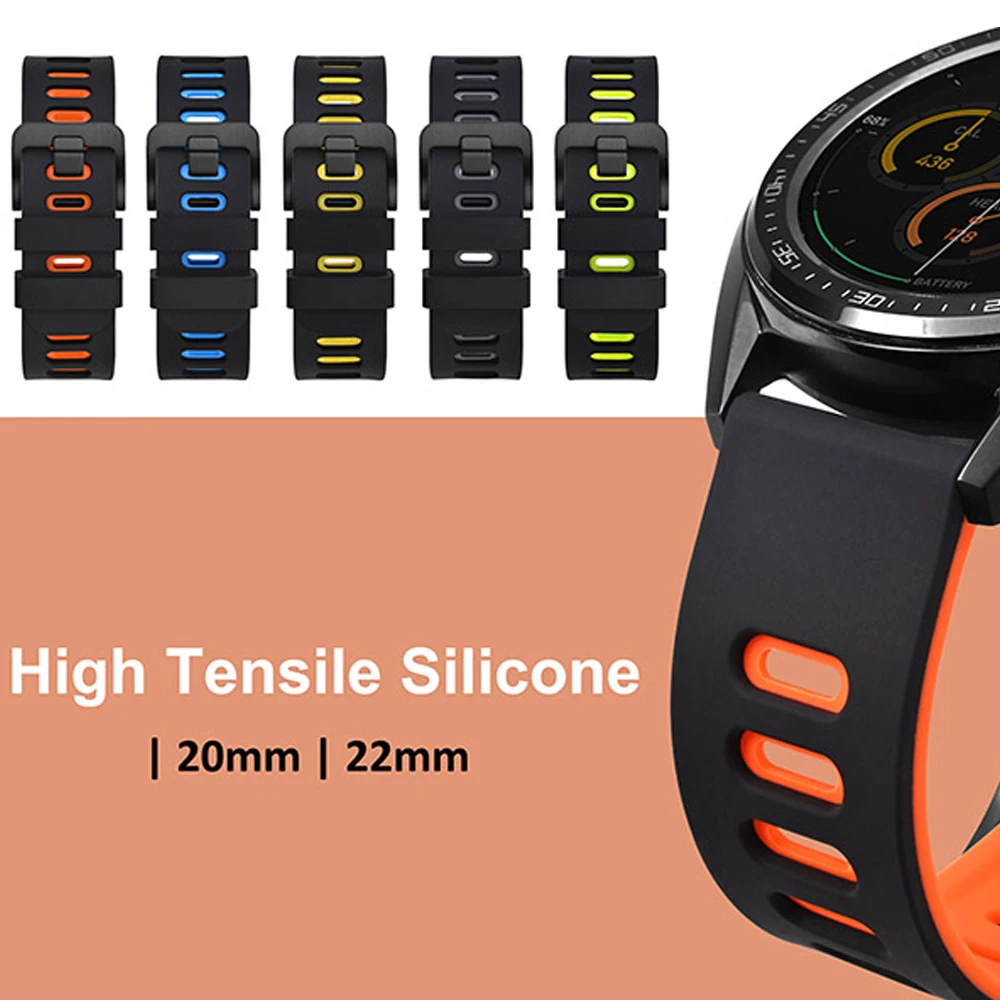 2Pcs 20 22mm Silicone Band For Xiaomi Watch 2 Pro/S3/S2/S1 Active /Mi Watch color 2 Sports bracelet Huawei GT 2e 5 Amazfit strap