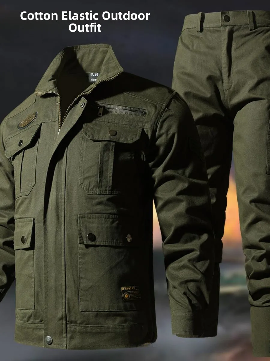 

Весенне-осенняя спецодежда из чистого хлопка для защиты на открытом воздухе, с диагональным узором, устойчивая к сварочным работам и высоким температурам, для строительства...